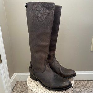Frye Women's Melissa Button Back Zip Brown Riding Boots - Size 8.5 Medium